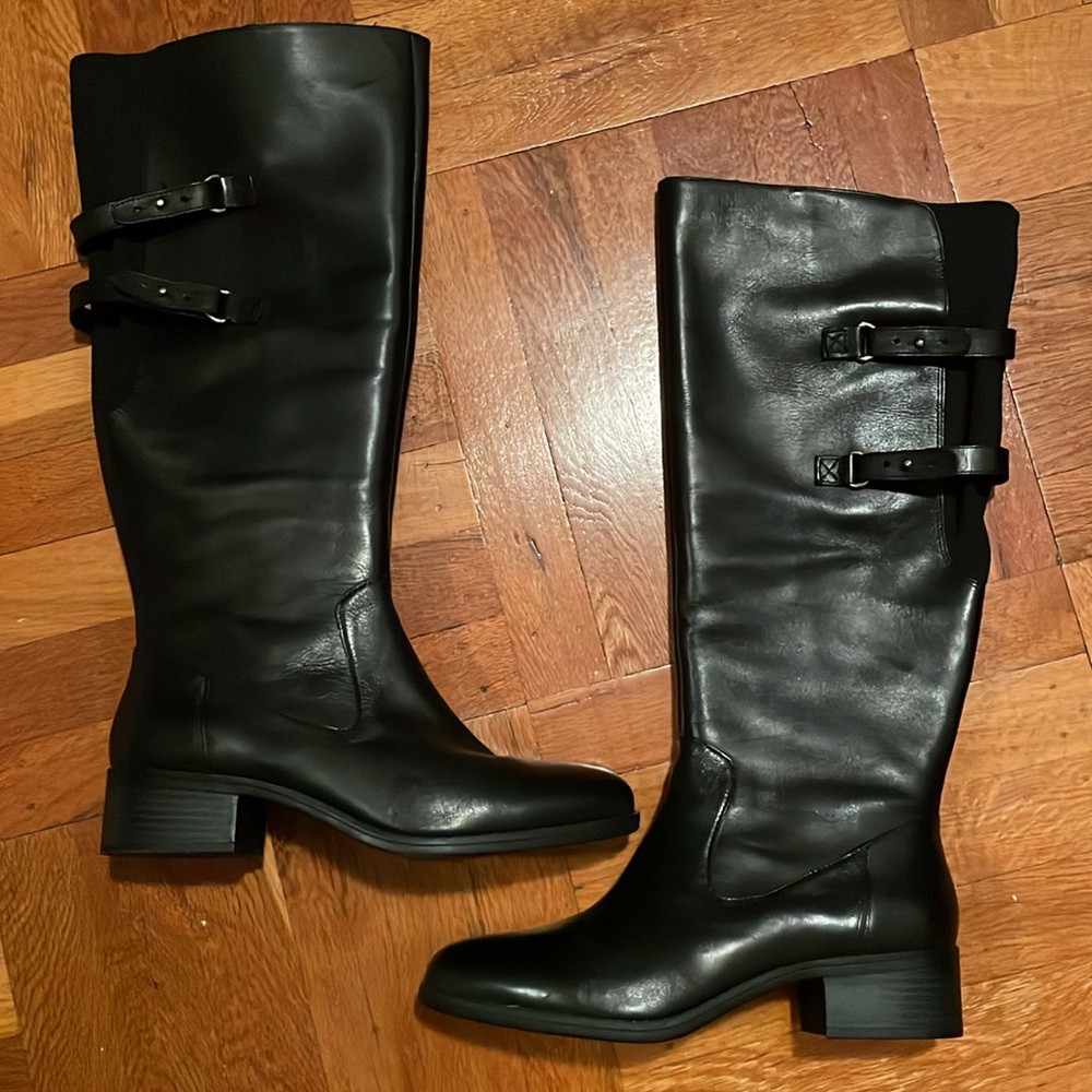 Isaac Mizrahi Black Combat & Moto Boots